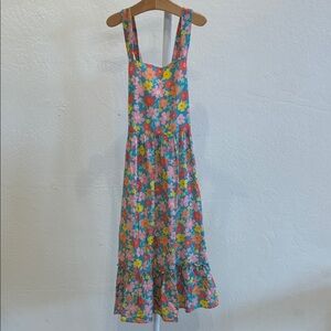 Feather 4 Arrow Grotto coastline Floral Sun Dress in Pink and Blue Sleeveless